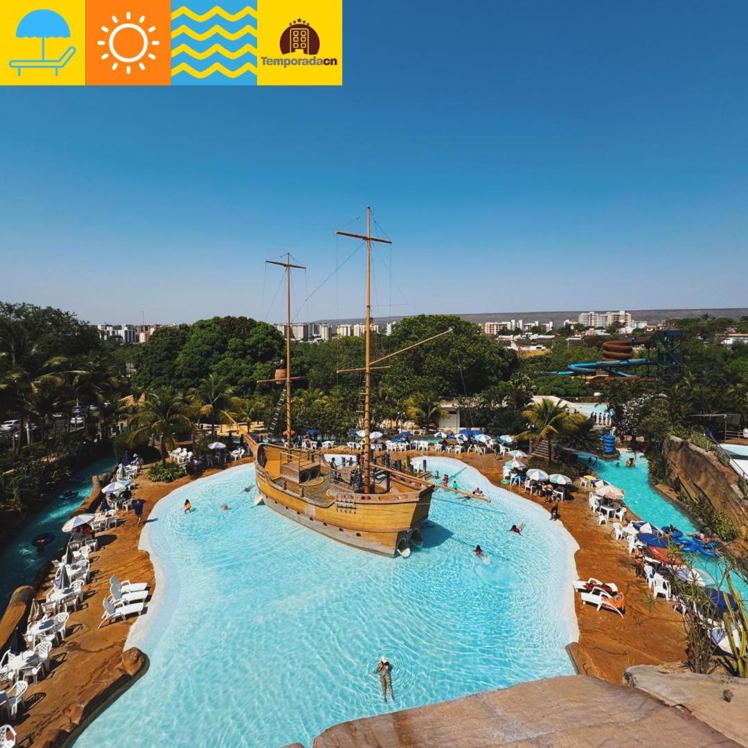 Piazza Com Acesso Ao Acqua Park Aparthotel Caldas Novas Buitenkant foto